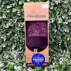 Dearfoams Cozy Comfort Women's Cable Knit Chenille Scuff Slippers